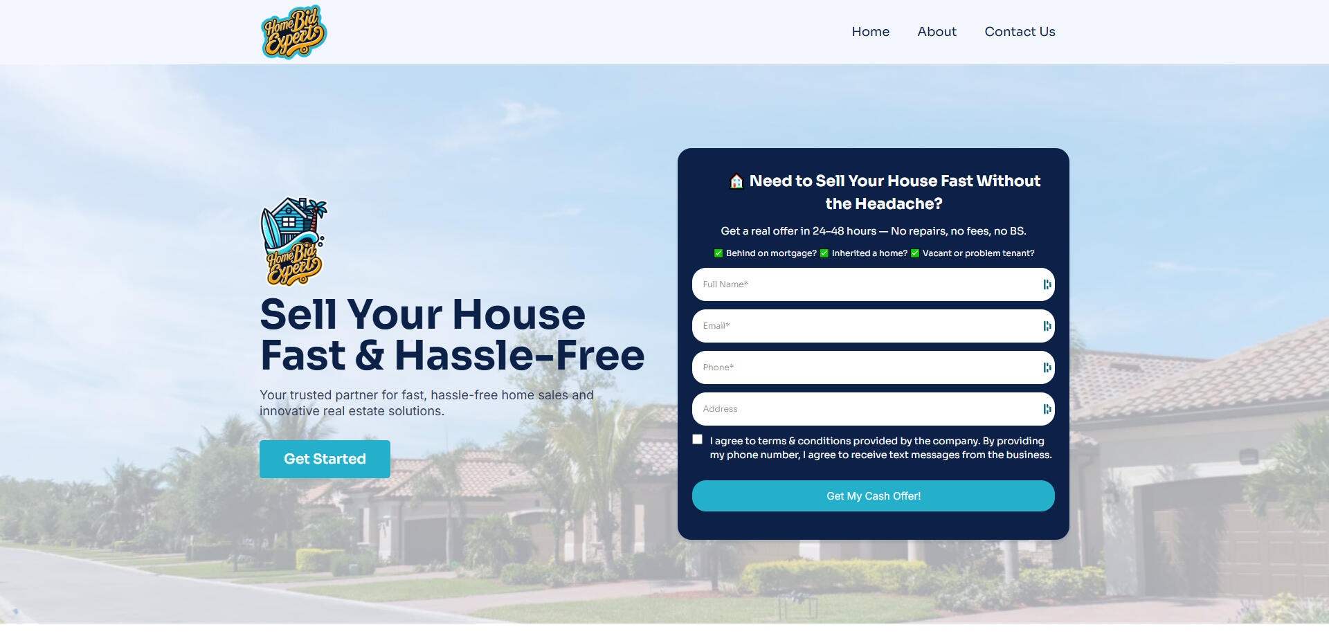 Home Bid Experts Website Design