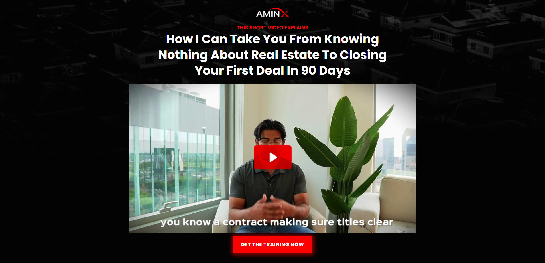 AminX Training Funnel Website Design